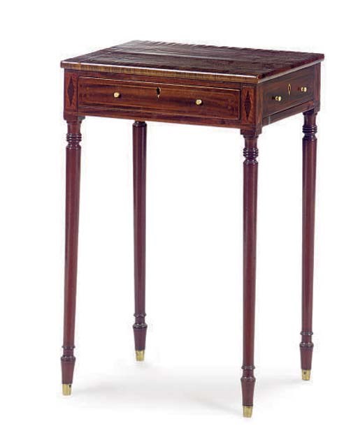 A FRENCH MAHOGANY SIDE TABLE**,