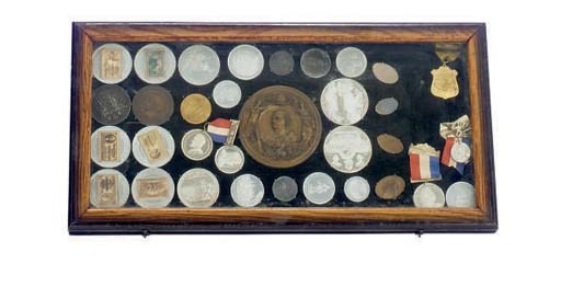 A GROUP OF MEDALS AND PAPER EPHEMERA RELATED TO MANHATTAN DAY,