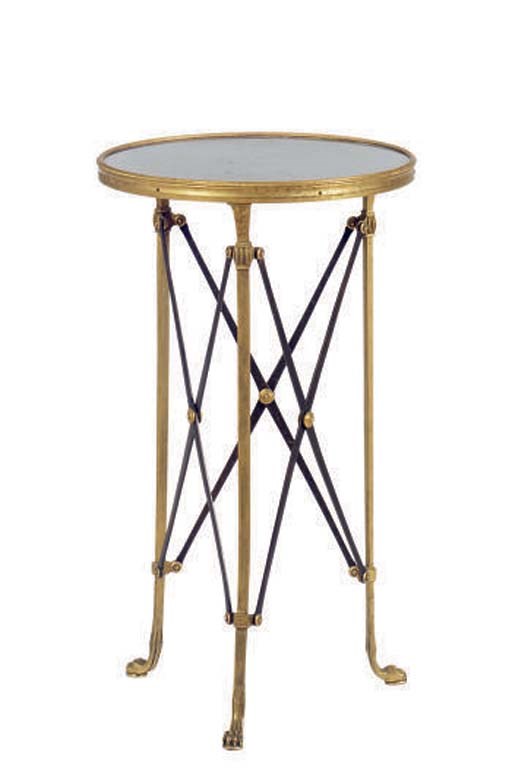 A GILT-BRONZE AND MARBLE TOP GUERIDON,