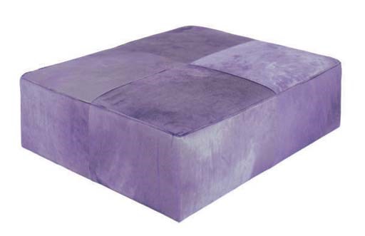 A CONTEMPORARY LARGE PURPLE OTTOMAN,