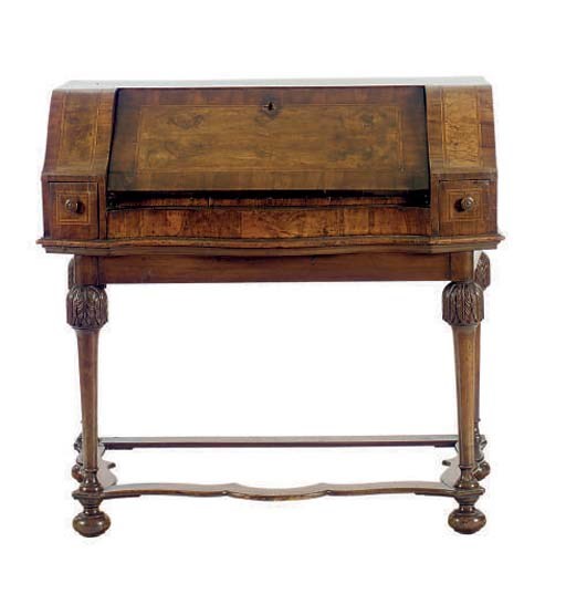 A VENETIAN INLAID WALNUT DESK,
