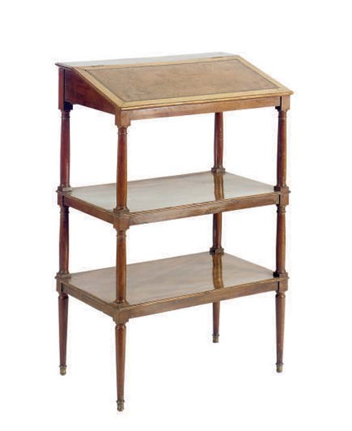 A LOUIS XVI MAHOGANY BUREAU ETAGERE,