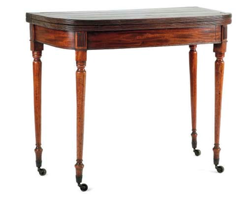 A REGENCY MAHOGANY CARD TABLE