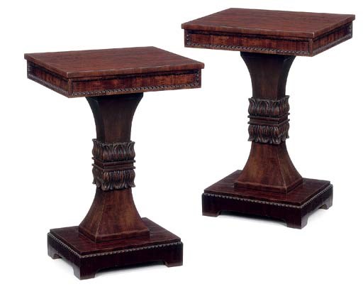 A PAIR OF GEORGE IV MAHOGANY OCCASIONAL TABLES