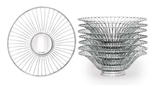 A SET OF EIGHT ELIZABETH II SILVER BASKETS
