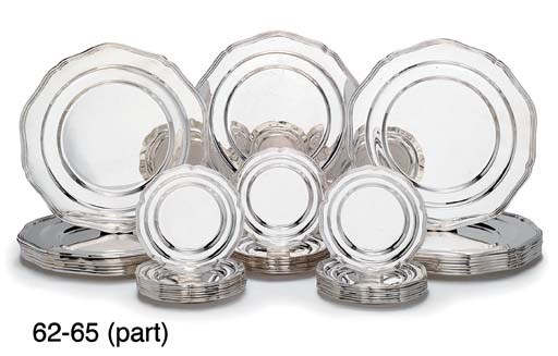 A SET OF TWENTY-FOUR ELIZABETH II SILVER UNDER-PLATES