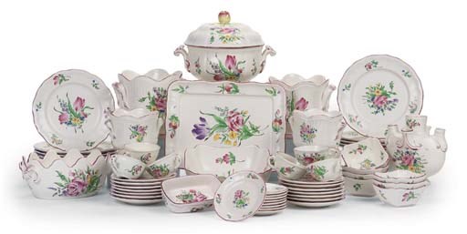 A ST. CLEMENT FAIENCE PART DINNER-SERVICE