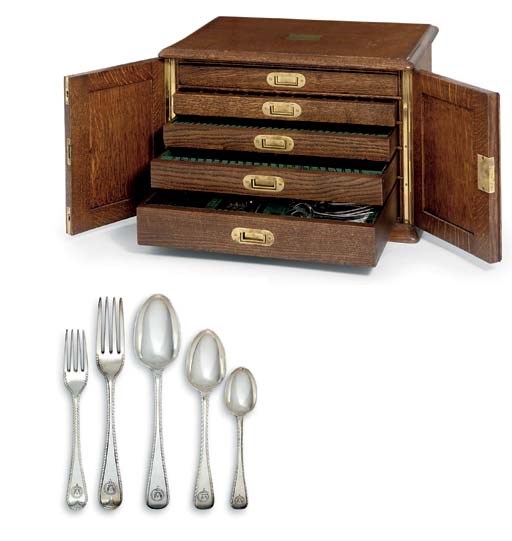 A VICTORIAN SILVER TABLE-SERVICE