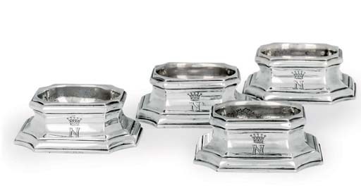 A SET OF FOUR VICTORIAN SILVER TRENCHER-SALTS