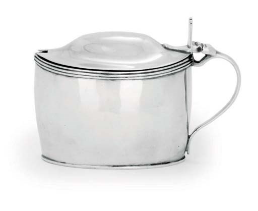 A GEORGE III SILVER MUSTARD-POT