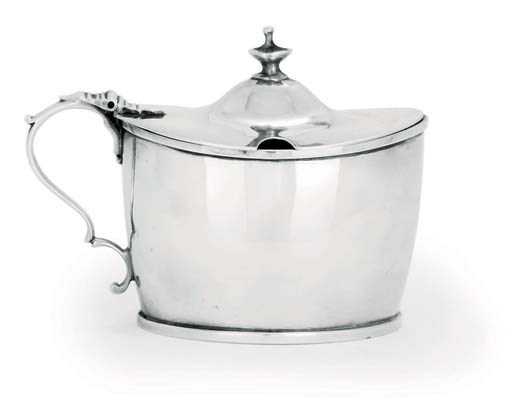 A GEORGE III SILVER MUSTARD-POT