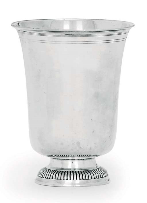 A LOUIS XV SILVER BEAKER
