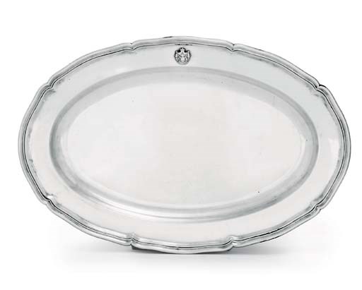 A GERMAN SILVER MEAT-DISH