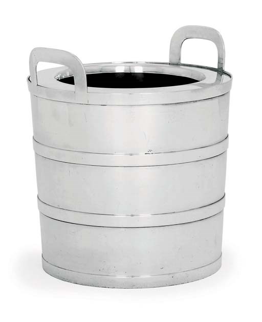 A GEORGE III SILVER WINE-COOLER