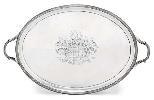 A GEORGE III SILVER TRAY