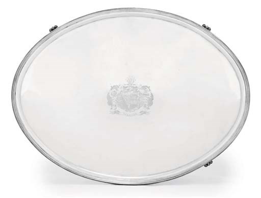 A GEORGE III SILVER SALVER
