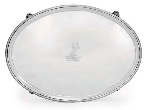 A GEORGE III SILVER SALVER