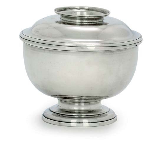 A GEORGE II SILVER BOWL AND COVER