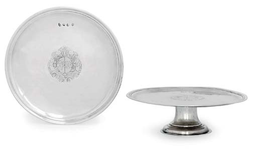 TWO QUEEN ANNE SILVER TAZZE