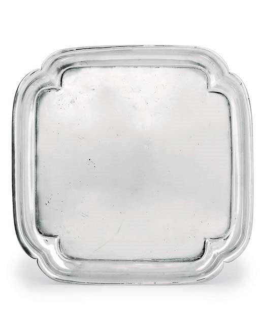 A GEORGE I SILVER WAITER