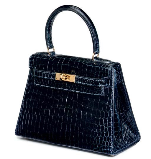 A HAVANNE BROWN CROCODILE MINI KELLY BAG