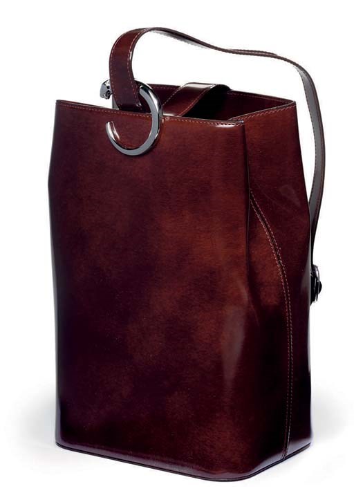 A CHOCOLATE BROWN RUCKSACK