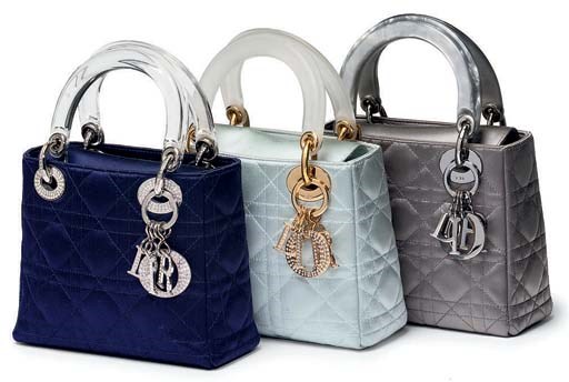 THREE 'LADY DIOR' HANDBAGS