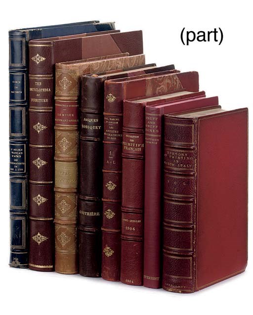 HAVARD, Henry.  Dictionnaire de l'ameublement et de la décoration depuis le XIIIème siècle jusqu'a nos jours. Paris: Ancienne Maison Quantin, [1887-90]. 4 volumes, 4° (pages browned). Half red morocco.