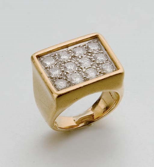BAGUE CHEVALIERE DIAMANTS
