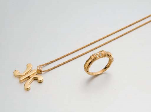 BAGUE ET COLLIER PENDENTIF DIAMANTS