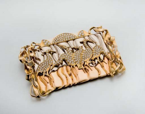 BROCHE EN OR ET DIAMANTS