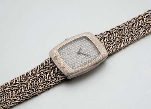 MONTRE BRACELET DIAMANTS, PAR DELANEAU