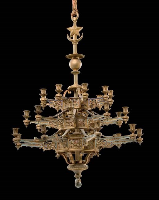 LUSTRE DE STYLE COMPOSITE DE LA FIN DU XIXEME SIECLE
