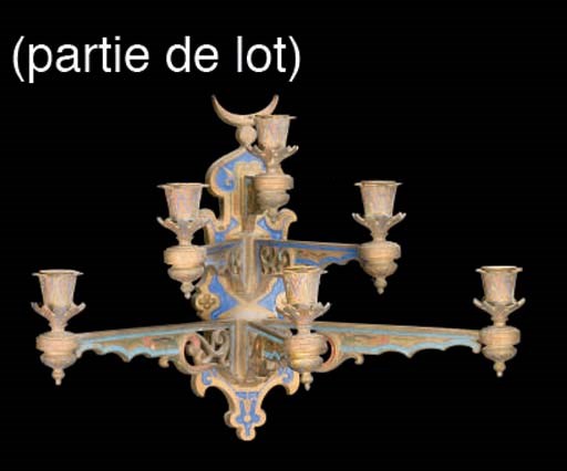 SUITE DE HUIT APPLIQUES DE STYLE COMPOSITE DE LA FIN DU XIXEME SIECLE