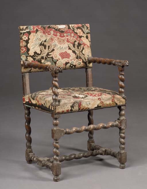 FAUTEUIL DE STYLE LOUIS XIII