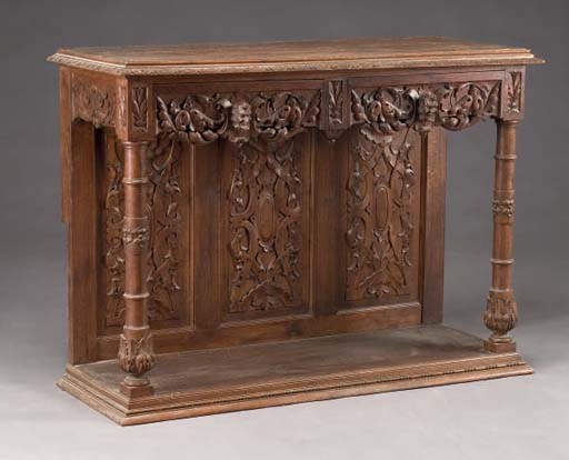 CONSOLE DE STYLE RENAISSANCE VERS 1900