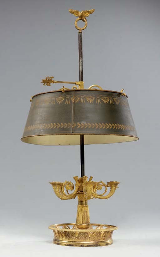 IMPORTANTE LAMPE BOUILLOTTE D'EPOQUE RESTAURATION