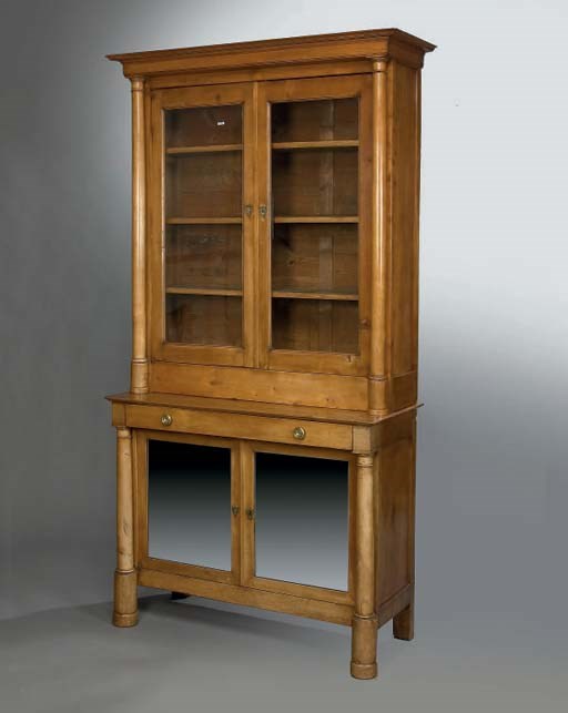 BIBLIOTHEQUE DEUX CORPS DE STYLE LOUIS-PHILIPPE