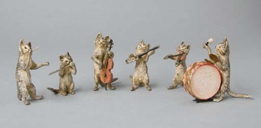 ORCHESTRE EN BRONZE VERS 1900