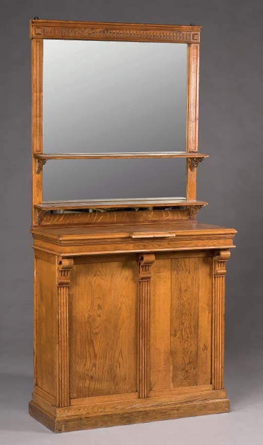CAISSE DE MAGASIN ET GLACE VERS 1900