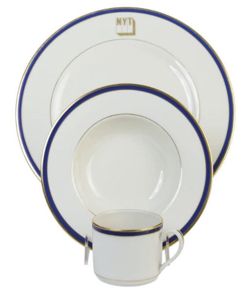 AN AMERICAN GILT PORCELAIN PART DINNER SERVICE,