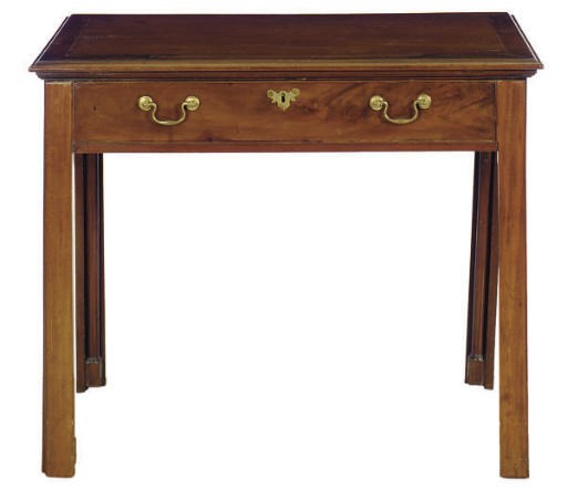 AN ENGLISH MAHOGANY ARCHITECT'S DESK,