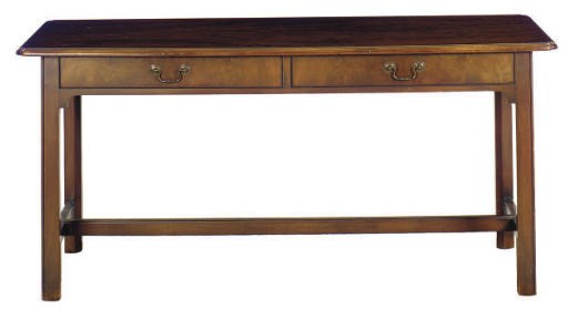 AN ENGLISH WALNUT CONSOLE TABLE,
