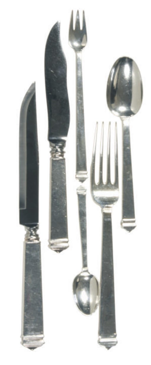 AN EXTENSIVE SILVER AMERICAN FLATWARE SERVICE,