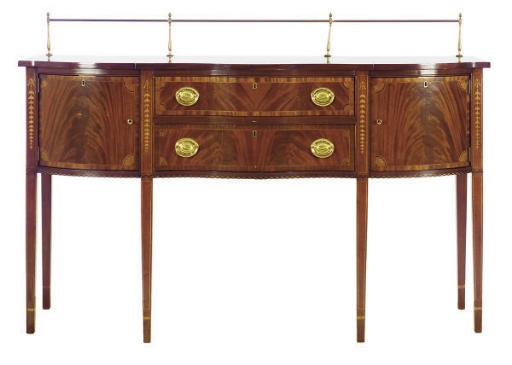 AN AMERICAN MAHOGANY SIDEBOARD,