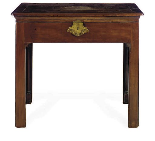 AN ENGLISH MAHOGANY ARCHITECT'S DESK,