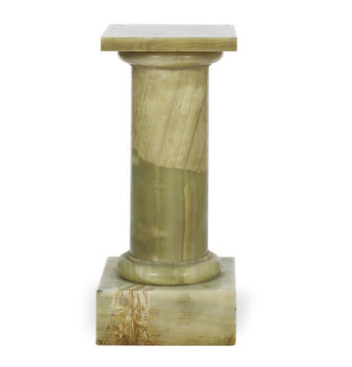 AN ONYX PEDESTAL,