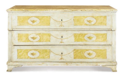 A CENTRAL EUROPEAN PAINTED COMMODE,
