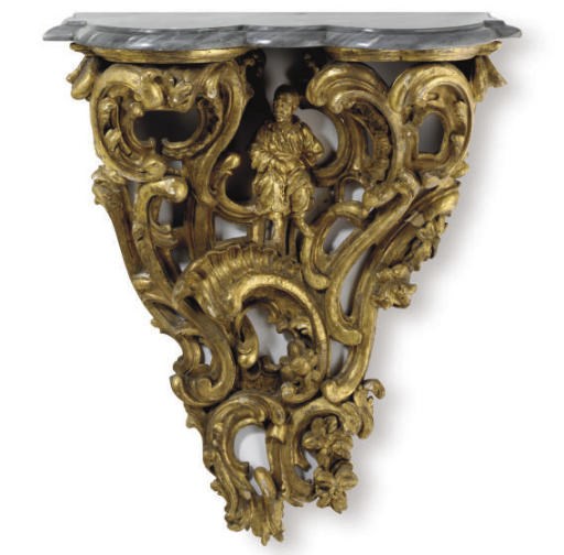 A FRENCH GILTWOOD CONSOLE,