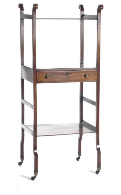 A GEORGE III MAHOGANY ETAGERE,